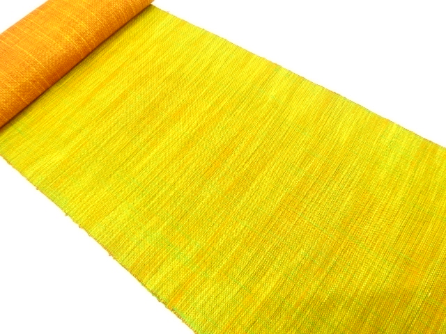 アンティーク　手織り真綿紬　織柄　名古屋帯地反物